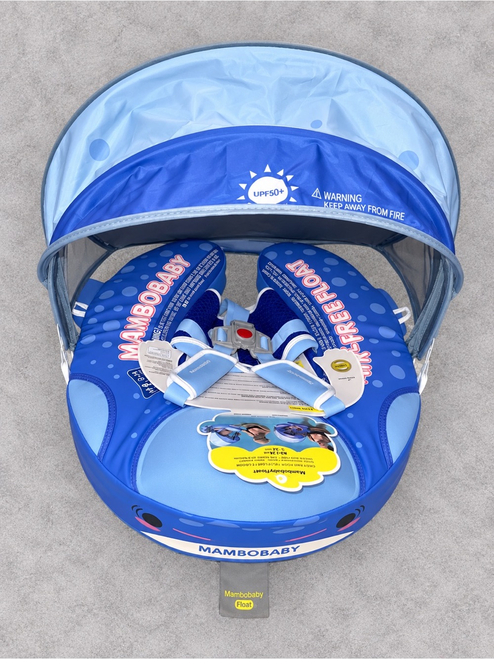 NWT - Mambobaby Float Ultra Infant Float Toddler Float Baby Float Blue Shark